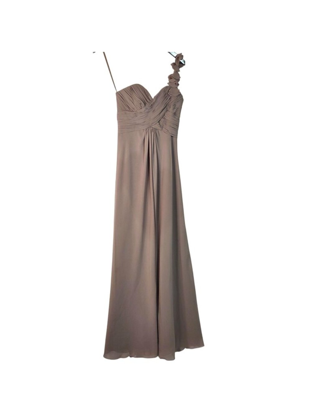 Allure Bridals Stone One Shoulder Sweetheart Long Bridesmaid Gown Women's Size 4
